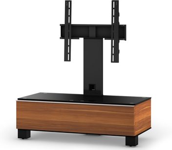 Sonorous MD8095 pielāgojams koka TV skapītis, melns, ar sienas stiprinājumu plakanekrāna TV un glabāšanas nodalījumu