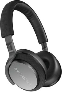 Bowers & Wilkins PX5 circumaural hovedtelefoner i space grey, set fra venstre profil, med sorte læder ørepuder og hovedbøjle