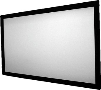 Rektangulært projektionslærred Screen Excellence TAM 2 Enlightor 2K med sort ramme, set forfra