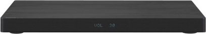 Langstrakt, rektangulær sort Panasonic SC-HTE180EGK soundbar, set forfra, med højttalergitter over hele længden og "UCL 20"-logo i midten