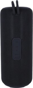 Bluetooth-højttaler Yourban Getone 30, set forfra, cylindrisk form, sort tekstureret overflade, panel med AUX-, USB-, TF- og type-c-porte