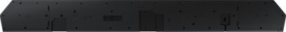 Samsung HW-Q995D sort soundbar, set forfra, rektangulær forlænget form, sort gitter på forsiden