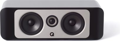 Q Acoustics Concept 90 sort centerkanal, sort front med grå frontplade, 2 basenheder, 1 diskant, sorte frontstykker
