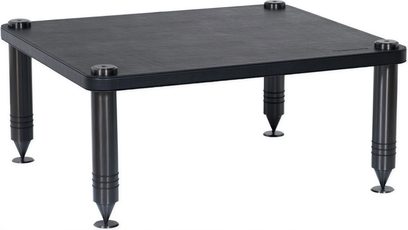 Norstone Design COMO III Siyah Ek Raf, dikdörtgen, 4 silindirik ayak, üstten görünüm