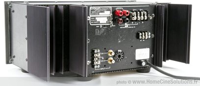 Sort Crown AMCRON PS-400 effektforstærker, bagsidevue, stik synlige