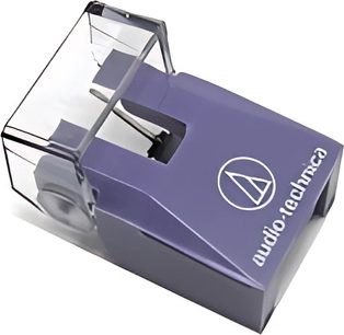 Audio Technica ATN440MLA lilla pickup-nål til vinylplader i gennemsigtig plastemballage, set ovenfra
