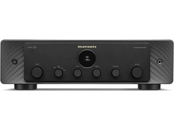 Amplificatore hi-fi stereo Marantz Model 30 nero, vista frontale, pannello nero con pulsanti e manopola, display rotondo centrale