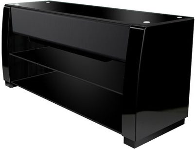 Soundbar Yamaha YSP-4000 nera, vista frontale prospettica, forma rettangolare allungata con due livelli
