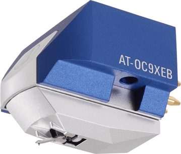 Audio Technica AT-OC9XEB pick-up til vinylplader, mørkblåt metallisk pentagonalt hus, lige cantilever, elliptisk diamant