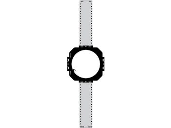 Witte octogonale papieren uitsnijmal voor inbouw Focal 300 ICW4 luidspreker, met centrale ronde opening