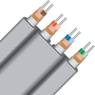 Ethernet-netværkskabel RJ45 Wireworld Platinum Starlight 10 Ethernet 3m, grå kappe, ledere med farvekoder brun, orange, blå, grøn