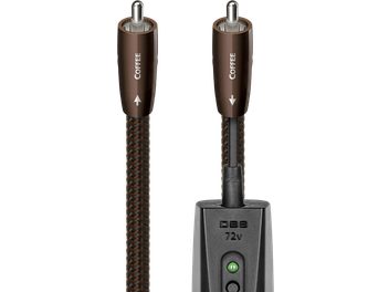 AudioQuest Coffee digital koaksialkabel med brune RCA-kontakter og svart DBS 72 V-modul