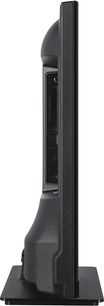 Panasonic TV TS-24N30AEZ, højre sidevisning, fladskærm, sort ramme, synlige porte, rektangulær base