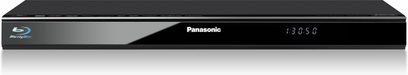 Panasonic Blu-ray-afspiller DMP-BDT120 sort set forfra, blank front, LCD-display
