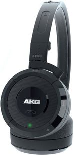 AKG K830BT sort hovedtelefon, venstre profilvisning, runde ørepuder, polstret hovedbøjle, kontroller på venstre ørepude