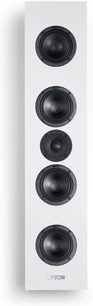 Wandinbouw luidspreker Canton Atelier InWall 9 wit, rechthoekige front met 4 luidsprekers en centrale tweeter