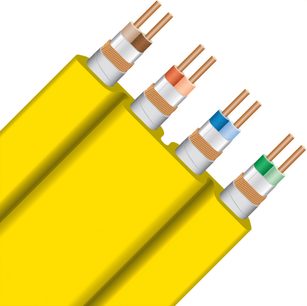 Ethernet-netværkskabel RJ45 Wireworld Chroma 10 Ethernet 1m, gul kappe, blottede kobberledere, farvede isolatorer