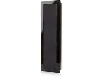 „Monitor Audio SF2" įmontuojama sieninė garso kolonėlė, juodos spalvos, stačiakampė forma, juodos grotelės, garsiakalbiai nematomi