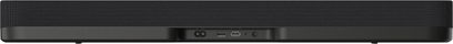 Zvuková lišta Sennheiser AMBEO Soundbar Mini v černé barvě, pohled zepředu, protáhlý obdélníkový tvar, černá mřížka na přední straně