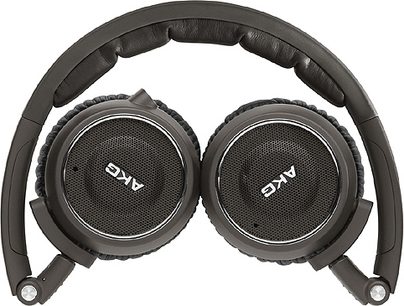 Cuffie aperte AKG K 480 NC nere, archetto imbottito, padiglioni rotondi con griglie, vista frontale