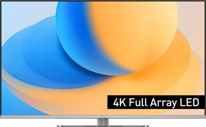 Panasonic TV-50W93AE6 højdefinitions-tv, fladskærm, set forfra, tynd ramme, 4K Full Array LED-skærm