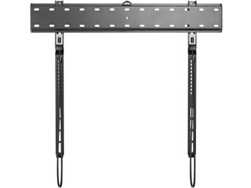 Norstone Mount SLIMLED 4080 wall TV mount, dark gray perforated metal plate, two adjustable black vertical arms
