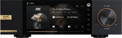 Interfaccia utente di un lettore audio di rete EverSolo DMP-A6 Master Edition che mostra le informazioni di riproduzione