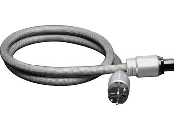 Câble d’alimentation secteur GigaWatt Powersync ULTRA 1,5 m tressé gris avec prise Schuko et connecteur IEC