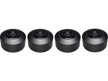 Lot de 4 amortisseurs anti-vibration Franc Audio Accessories Ceramic Disc Hybrid noirs, vue de dessus oblique