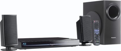 Panasonic SC-BT222 hjemmebiograf-system, Blu-ray-afspiller, gulvhøjttalere, centerhøjttaler, subwoofer, fjernbetjening, sort