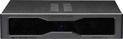 Emotiva STEALTH PA-1 effektforstærker, afdæmpet matsort frontpanel, centralt LED-display