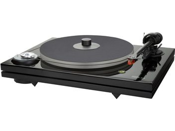 Tocadiscos de alta fidelidad Music Hall MMF 7.3 SE en negro lacado, plato mate, brazo tubular, pies cromados