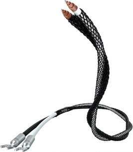 Inakustik Reference LS-104 Micro AIR Fork Speaker Cable (2 x 3m) black braided with copper banana plugs at each end