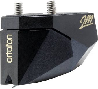 Ortofon 2M Black Verso vinilinių plokštelių atsuktuvas, matinis juodas trapecinis korpusas, deimantas ant aliuminio vamzdelio adatos laikiklio