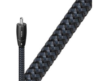 Καλώδιο ήχου RCA Audioquest Yukon, 1 μέτρο, μαύρο βύσμα RCA, μαύρη πλεξούδα περίβλημα