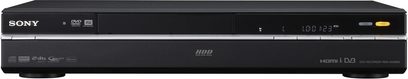 Sony RDR-HXD890 sort Blu-ray-optager, set forfra, med LED-display, knapper og diskskuffe