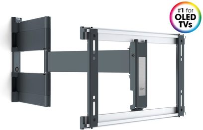 Vogel's THIN 546 sort vægbeslag til TV, med drejelige arme, OLED-kompatibelt, set forfra