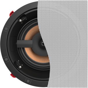 Inbouwluidspreker voor plafondmontage Klipsch PRO-16-RC vooraanzicht, koperen luidspreker, tweeter, geperforeerd rooster