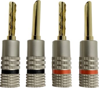 Spine banana Enova HIFI FBAB 200 LUXE dorate e argentate, set da 4 con indicatori nero e rosso