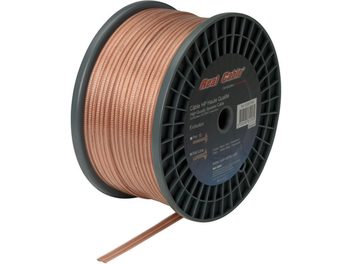 Kõrge kvaliteediga Real Cable FL400T HP-kaabel, vaskjuhe, läbipaistev ümbris, must kerakest, kuldse viimistlusega ühendus, eestvaade