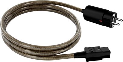 EAT Essential Audio Tools C19L+HC 5 m AC Güç Kablosu, IEC ve Schuko konnektörlü, bakır örgülü kılıf