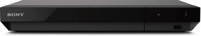Sony UBP-X700K 4K Blu-ray-afspiller sort front med blankt panel, logo til venstre, knapper og USB-port til højre