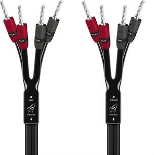 Audioquest Rocket 11 SBA højttalerkabel til bi-wiring 2x4 m, røde og sorte bananstik mærket treble bass