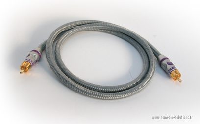 Positive Cable Optimum Delphinus 1 meter grå optisk digitalkabel med lilla stik i enderne