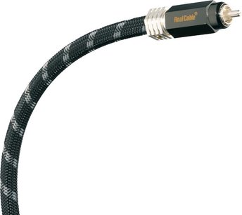 Digitalt optisk kabel Real Cable AN OCC 7510 Master, sort flettet kappe, metalstik