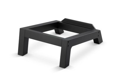 Suport jos pentru boxă Mofi Electronics SourcePoint 10 negru, cadru dreptunghiular din metal cu patru picioare