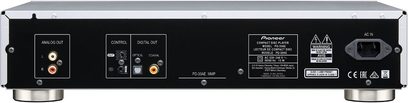 Pioneer PD-30AE sort CD-afspiller, frontvisning, sort front med knapper og digitalt display, 2 hovedtelefonstik foran