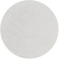 Cassa acustica da incasso a soffitto H55-R v2 con griglia circolare perforata in metallo bianco, vista frontale, design minimalista