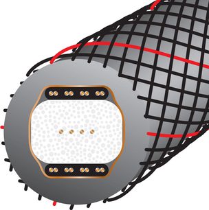Wireworld Silver Starlight 8 digital koaksialkabel 0,5 m med RCA/BNC-stik, forgyldte stik, sort og rød flettet grå kappe