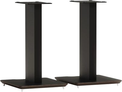 Coppia di supporti per diffusori Block Axis 500 nero satinato con basi quadrate e punte di disaccoppiamento